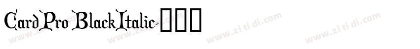 CardPro BlackItalic字体转换
